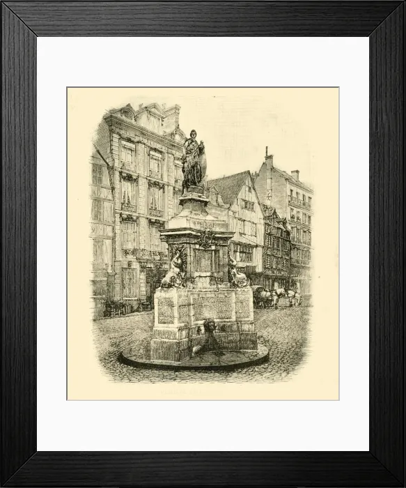 Framed Print : Place De La Pucelle, Rouen, 1890. Creator: Unknown Framed Print : Place De La Pucelle, Rouen, 1890. Creator: Unknown