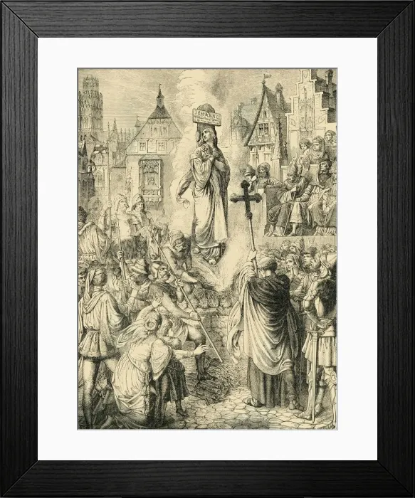 Framed Print : Execution of Joan of Arc, (30 May 1431), 1890. Creator: Unknown Framed Print : Execution of Joan of Arc, (30 May 1431), 1890. Creator: Unknown