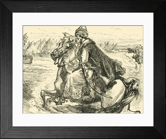 Framed Print : Mohammed II Encouraging His Seamen, 1890. Creator: Unknown Framed Print : Mohammed II Encouraging His Seamen, 1890. Creator: Unknown