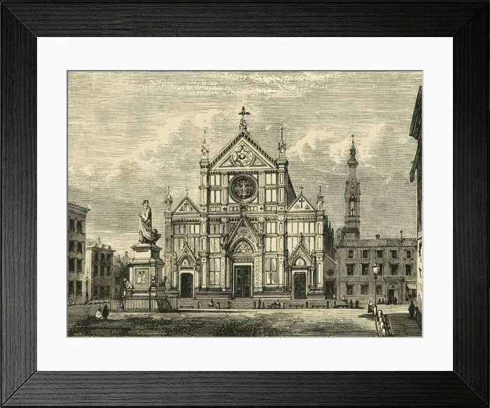 Framed Print : Church of Santa Croce, Florence, 1890. Creator: Unknown Framed Print : Church of Santa Croce, Florence, 1890. Creator: Unknown