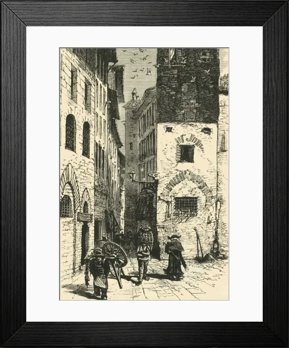 Framed Print : Dantes House, Florence, 1890. Creator: Unknown Framed Print : Dantes House, Florence, 1890. Creator: Unknown