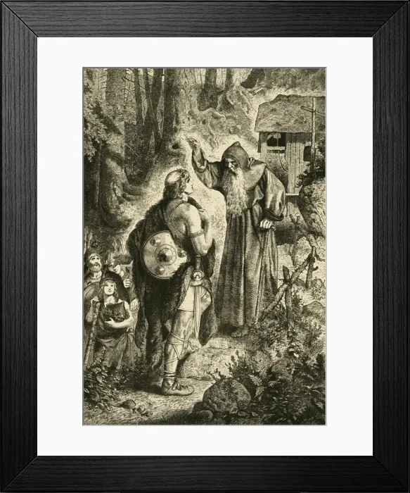 Framed Print : Odoacer and the Monk Serverinus, (c5th century), 1890. Creator: Unknown Framed Print : Odoacer and the Monk Serverinus, (c5th century), 1890. Creator: Unknown
