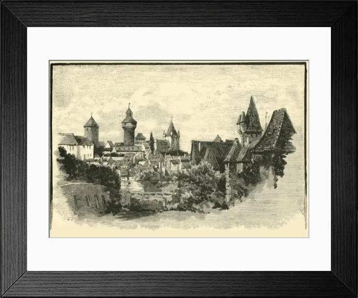 Framed Print : The Ramparts, Nuremberg, 1890. Creator: Unknown Framed Print : The Ramparts, Nuremberg, 1890. Creator: Unknown