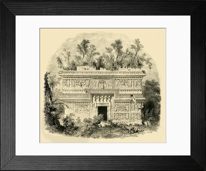 Framed Print : Facade of Native Palace in Yucatan, 1890. Creator: Unknown Framed Print : Facade of Native Palace in Yucatan, 1890. Creator: Unknown