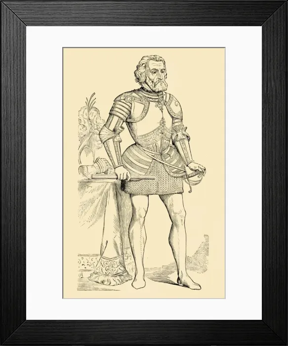 Framed Print : Hernando Cortes, c1530-1540, (1890). Creator: Unknown Framed Print : Hernando Cortes, c1530-1540, (1890). Creator: Unknown