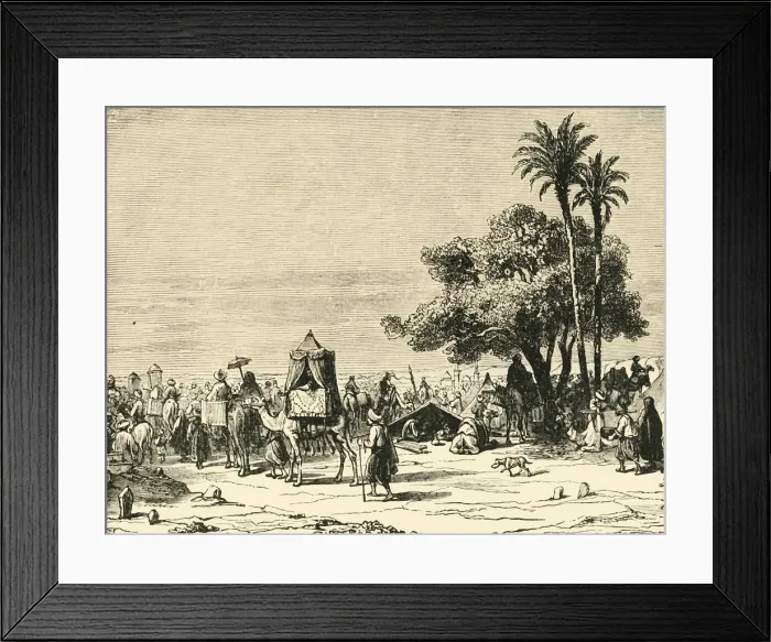 Framed Print : Pilgrims Journeying to Mecca, 1890. Creator: Unknown Framed Print : Pilgrims Journeying to Mecca, 1890. Creator: Unknown