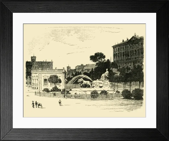 Framed Print : The Fountain of Cybele, Madrid, 1890. Creator: Unknown Framed Print : The Fountain of Cybele, Madrid, 1890. Creator: Unknown