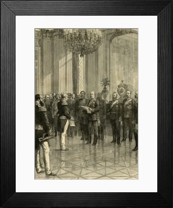 Framed Print : Versailles, 1871: Proclaiming King William Emperor of Germany, 1890. Creator: Unknown Framed Print : Versailles, 1871: Proclaiming King William Emperor of Germany, 1890. Creator: Unknown
