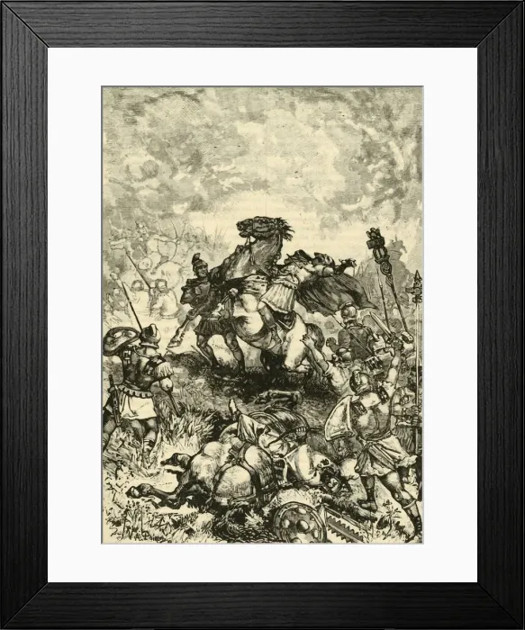 Framed Print : Death of Julian the Apostate, 1890. Creator: Unknown Framed Print : Death of Julian the Apostate, 1890. Creator: Unknown