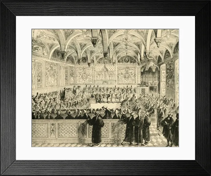 Framed Print : Sitting of the Parliament of Paris, 1890. Creator: Unknown Framed Print : Sitting of the Parliament of Paris, 1890. Creator: Unknown