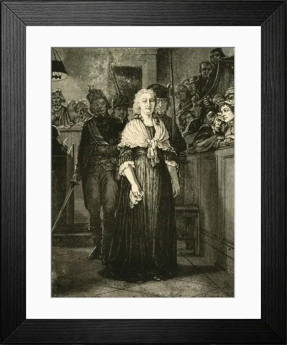 Framed Print : Marie Antoinette Leaving the Revolutionary Tribunal, 1793, (1890). Creator: Unknown Framed Print : Marie Antoinette Leaving the Revolutionary Tribunal, 1793, (1890). Creator: Unknown