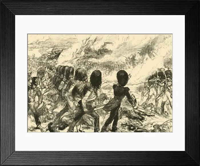 Framed Print : The Last Charge at Waterloo, (1815), 1890. Creator: Unknown Framed Print : The Last Charge at Waterloo, (1815), 1890. Creator: Unknown