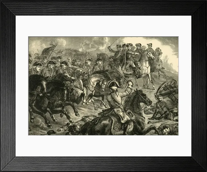 Framed Print : George II, at the Battle of Dettingen, (27 June 1743), 1890. Creator: Unknown Framed Print : George II, at the Battle of Dettingen, (27 June 1743), 1890. Creator: Unknown