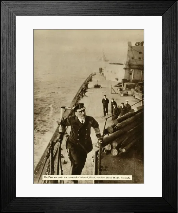 Framed Print : Admiral Jellicoe aboard HMS Iron Duke, 1914, (1935). Creator: Unknown Framed Print : Admiral Jellicoe aboard HMS Iron Duke, 1914, (1935). Creator: Unknown