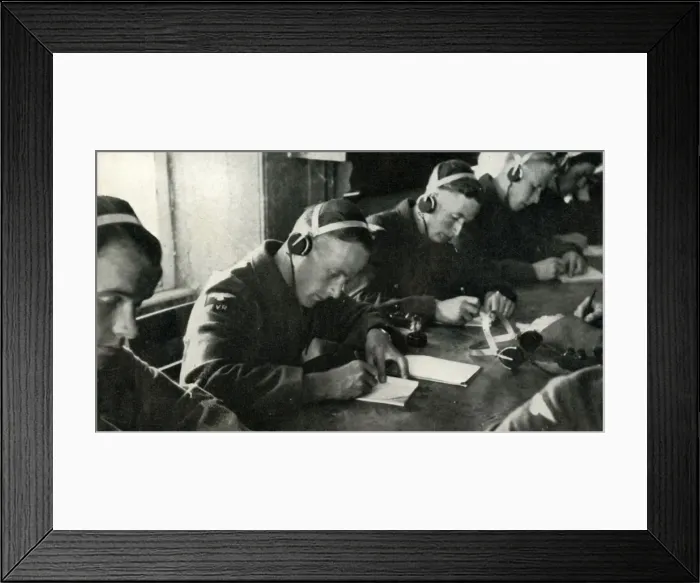 Framed Print : Training in telecommunications, 1941. Creator: Charles Brown Framed Print : Training in telecommunications, 1941. Creator: Charles Brown