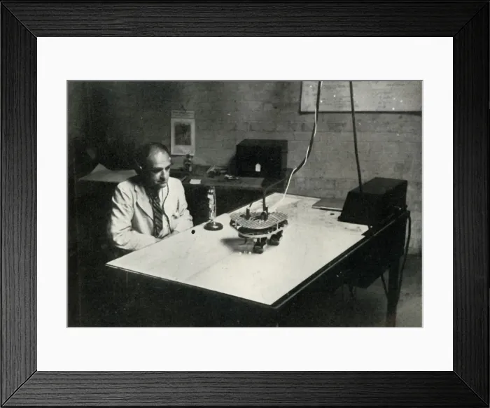 Framed Print : Control desk at an RAF flight training school, 1941. Creator: Charles Brown Framed Print : Control desk at an RAF flight training school, 1941. Creator: Charles Brown