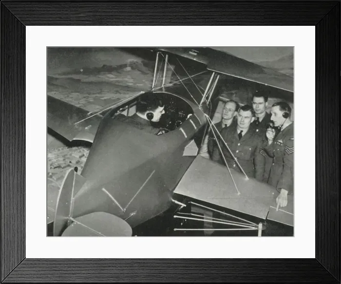 Framed Print : RAF personnel learning to fly in a flight simulator during the Second World War, 1941 Framed Print : RAF personnel learning to fly in a flight simulator during the Second World War, 1941