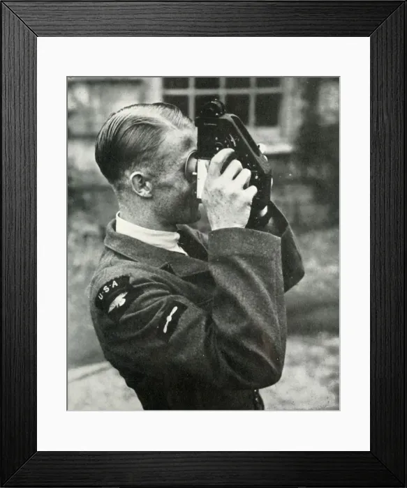 Framed Print : Airman learning navigation during the Second World War, 1941. Creator: Charles Brown Framed Print : Airman learning navigation during the Second World War, 1941. Creator: Charles Brown