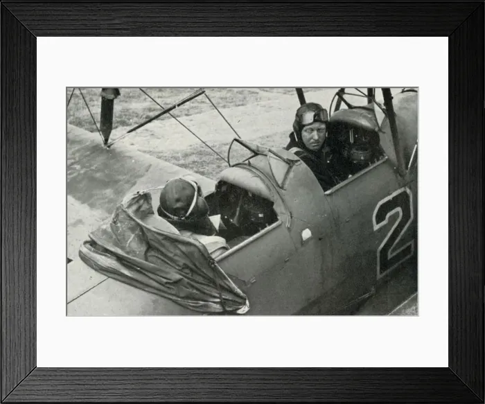 Framed Print : RAF pilot learning to fly during the Second World War, 1941. Creator: Charles Brown