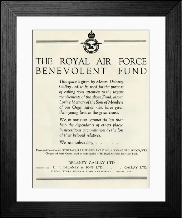 Framed Print : The Royal Air Force Benevolent Fund, 1941. Creator: Unknown
