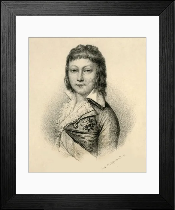 Framed Print : Louis XVII, (1785-1795), c1830. Creator: Francois-Seraphin Delpech