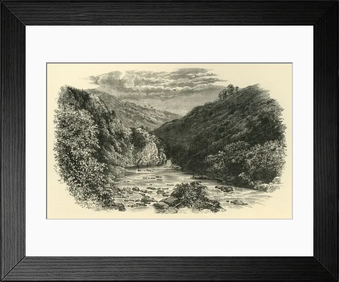 Framed Print : On the Dart, Lovers Leap, c1890. Creator: Unknown Framed Print : On the Dart, Lovers Leap, c1890. Creator: Unknown