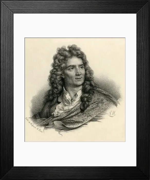 Framed Print : Boileau Despreaux, (1636-1711), c1830. Creator: Francois-Seraphin Delpech Framed Print : Boileau Despreaux, (1636-1711), c1830. Creator: Francois-Seraphin Delpech