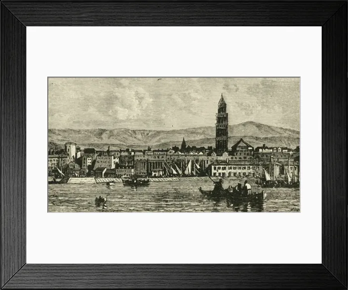 Framed Print : Spalatro, from the Harbour, 1890. Creator: Unknown Framed Print : Spalatro, from the Harbour, 1890. Creator: Unknown