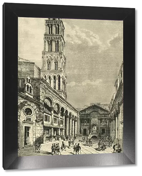 View in Spalatro, Showing the Campanile and the Peristyle of the Palace of Diocletian, 1890