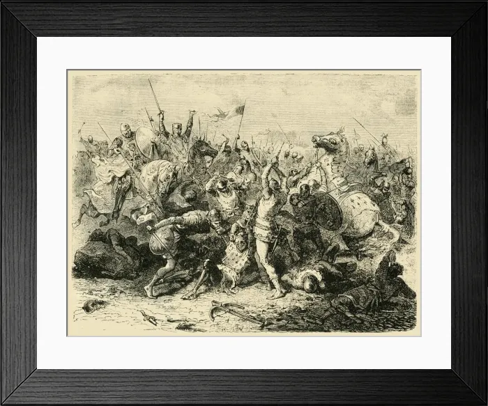 Framed Print : The Battle of Bouvines, (1214), 1890. Creator: Unknown Framed Print : The Battle of Bouvines, (1214), 1890. Creator: Unknown