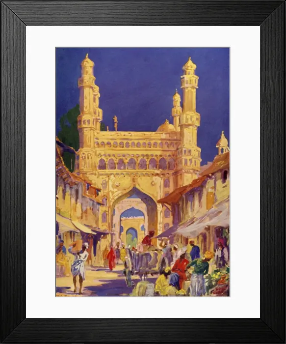Framed Print : At the Char Minar in Hyderabad, c1948. Creator: Unknown Framed Print : At the Char Minar in Hyderabad, c1948. Creator: Unknown