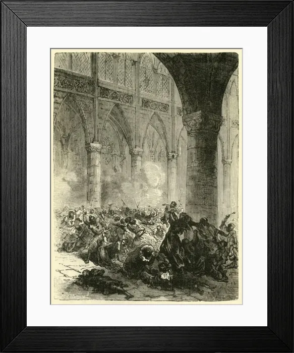 Framed Print : The Massacre at Beziers, (1209), 1890. Creator: Unknown Framed Print : The Massacre at Beziers, (1209), 1890. Creator: Unknown