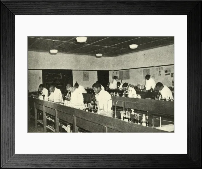 Framed Print : Scenes in a Native College - Students of Bacteriology at the Fort Hare Native College Framed Print : Scenes in a Native College - Students of Bacteriology at the Fort Hare Native College