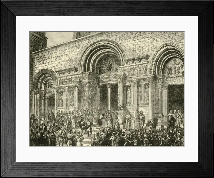Framed Print : Penance of Raymond VI. Count of Toulouse, (c1209), 1890. Creator: Unknown Framed Print : Penance of Raymond VI. Count of Toulouse, (c1209), 1890. Creator: Unknown