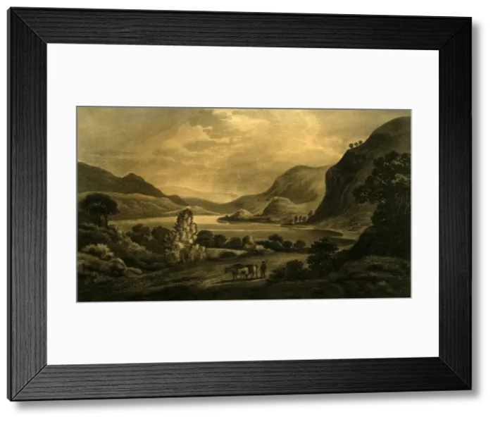 Framed Print : Loch Lubnaig, West-end, 1802. Creator: Unknown Framed Print : Loch Lubnaig, West-end, 1802. Creator: Unknown