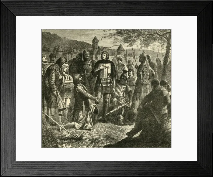 Framed Print : Rodolph of Hapsburg Receiving News of His Election as Sovereign of Germany (1273), 1890 Framed Print : Rodolph of Hapsburg Receiving News of His Election as Sovereign of Germany (1273), 1890