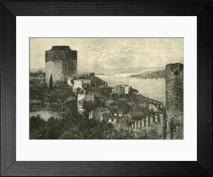 Framed Print : View of the Bosphorus: The Castle of Europe, 1890. Creator: Unknown Framed Print : View of the Bosphorus: The Castle of Europe, 1890. Creator: Unknown
