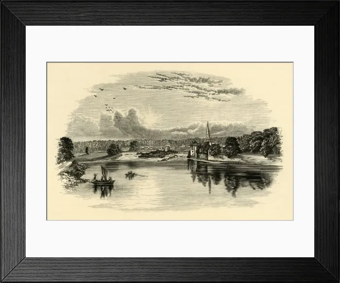 Framed Print : On the Tweed, c1890. Creator: Unknown