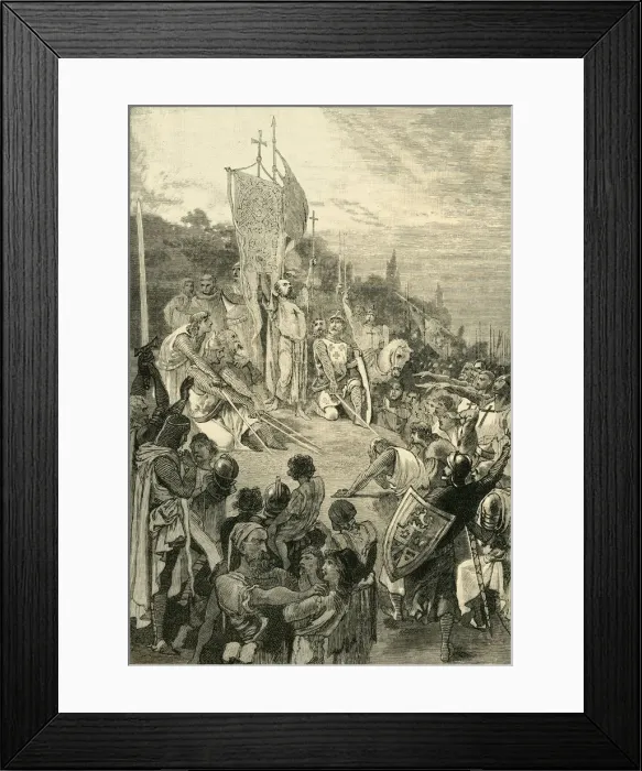 Framed Print : Peter the Hermit Preaching the First Crusade, (1095-1099), 1890. Creator: Unknown Framed Print : Peter the Hermit Preaching the First Crusade, (1095-1099), 1890. Creator: Unknown