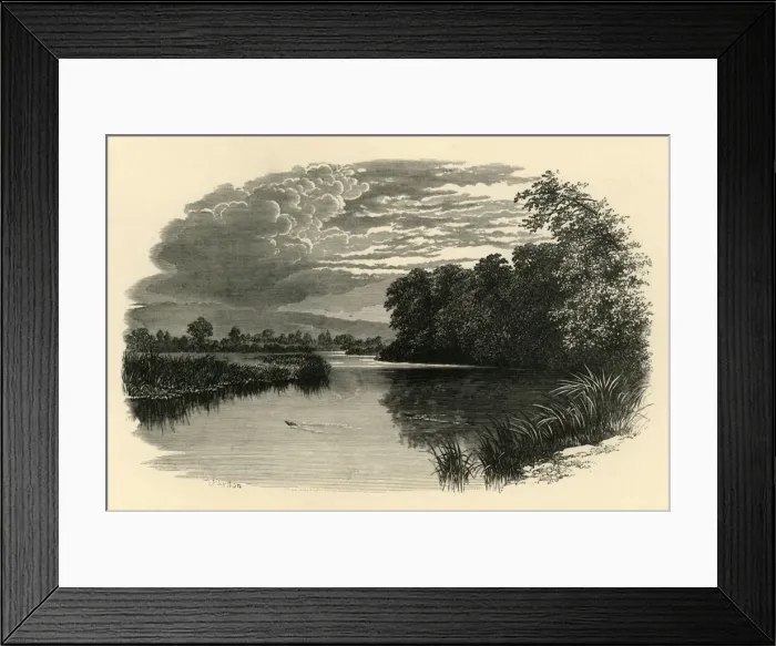 Framed Print : On the Avon. Strensham Reach, c1890. Creator: Unknown Framed Print : On the Avon. Strensham Reach, c1890. Creator: Unknown