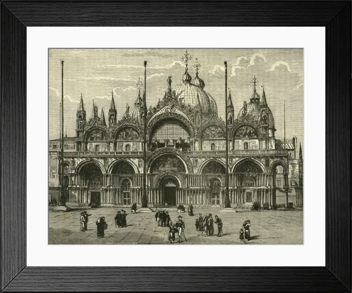 Framed Print : West Front of St. Marks, Venice, 1890. Creator: Unknown Framed Print : West Front of St. Marks, Venice, 1890. Creator: Unknown
