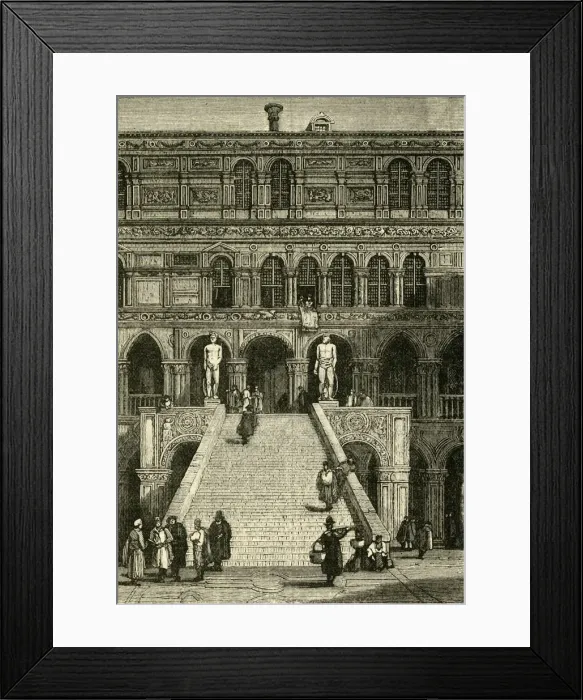Framed Print : Scala dei Giganti at the Doges Palace, Venice, 1890. Creator: Unknown Framed Print : Scala dei Giganti at the Doges Palace, Venice, 1890. Creator: Unknown