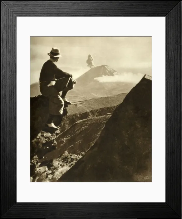 Framed Print : The Rotorua district in the North Island of New Zealand - The climber is resting Framed Print : The Rotorua district in the North Island of New Zealand - The climber is resting