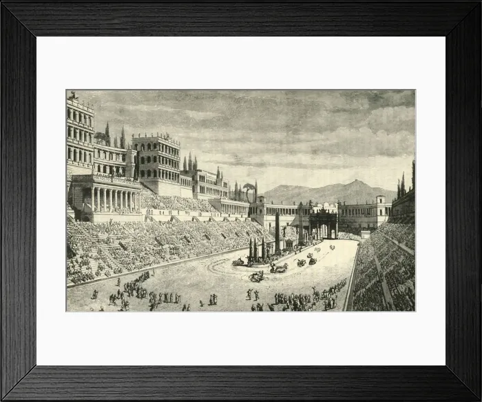 Framed Print : The Circus Maximus (restoration), 1890. Creator: Unknown Framed Print : The Circus Maximus (restoration), 1890. Creator: Unknown