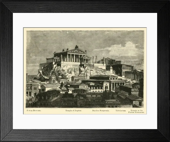 Framed Print : The Capitol, from Mount Palatine (restoration), 1890. Creator: Unknown Framed Print : The Capitol, from Mount Palatine (restoration), 1890. Creator: Unknown