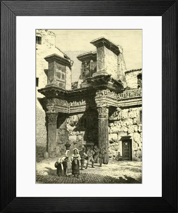 Framed Print : Ruins of Part of Nervas Forum, Rome, 1890. Creator: Unknown Framed Print : Ruins of Part of Nervas Forum, Rome, 1890. Creator: Unknown