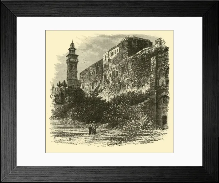 Framed Print : The Tower of Antonia, Jerusalem, 1890. Creator: Unknown Framed Print : The Tower of Antonia, Jerusalem, 1890. Creator: Unknown
