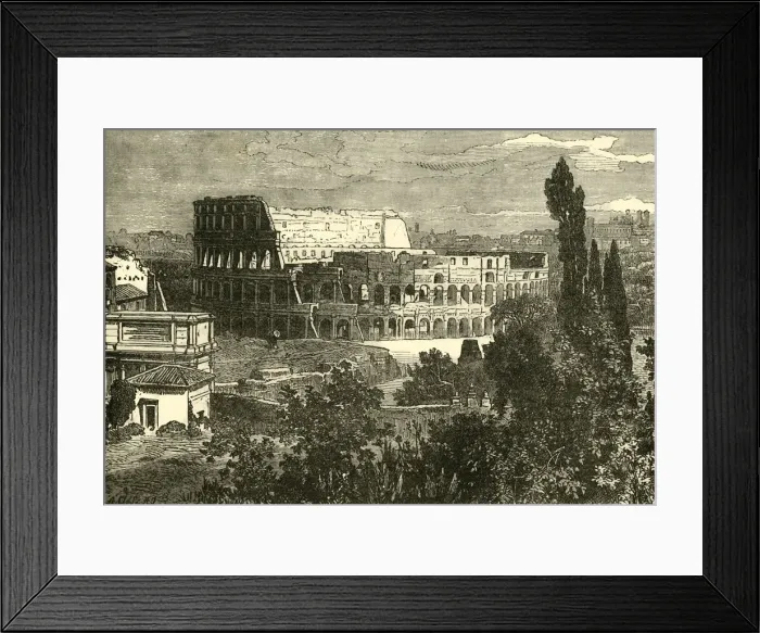Framed Print : Ruins of the Colosseum, from the Palatine, 1890. Creator: Unknown Framed Print : Ruins of the Colosseum, from the Palatine, 1890. Creator: Unknown