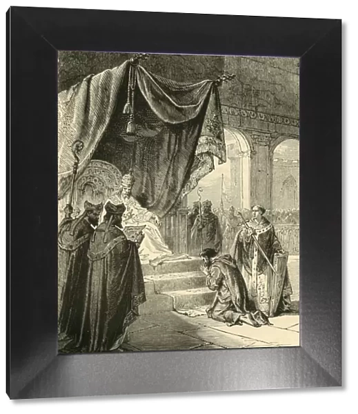 Louis the Pious Doing Penance for Treatment of his Nephew, Bernard, (c818), 1890