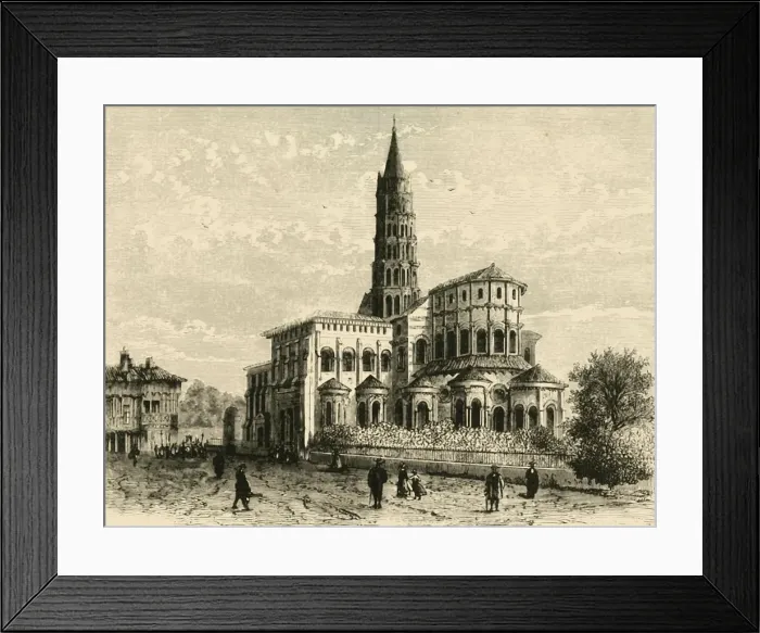 Framed Print : St. Sernin, Toulouse, 1890. Creator: Unknown Framed Print : St. Sernin, Toulouse, 1890. Creator: Unknown